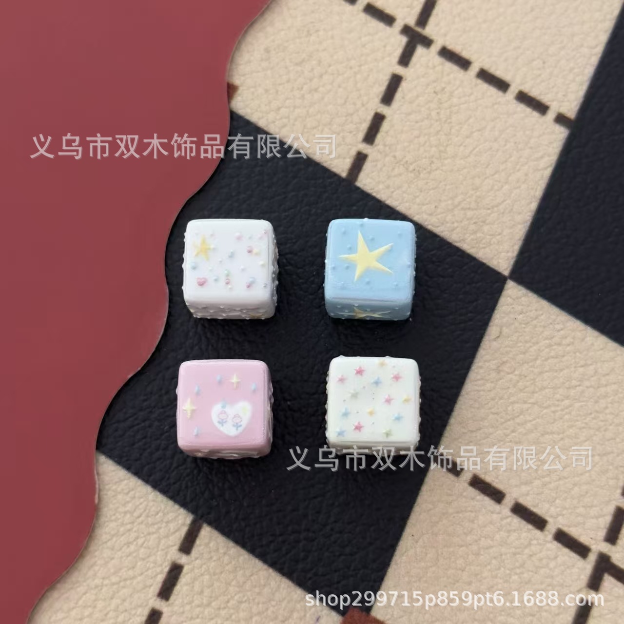 Phone Accessories Chain - 10 adet 14mm baskılı kabartmalı gökkuşağı