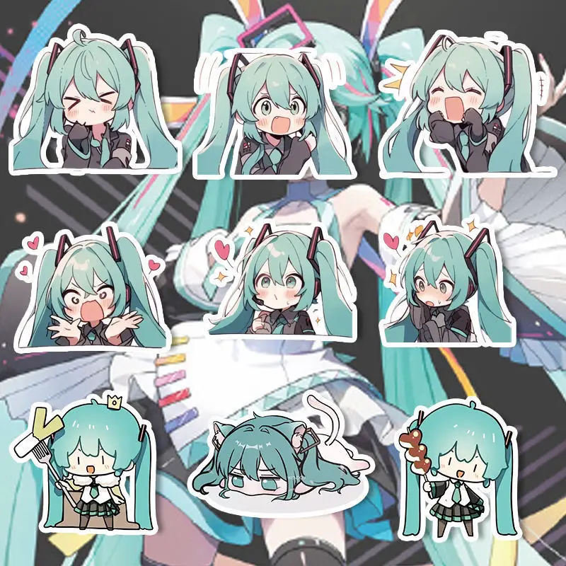 Phone Accessories Under 50 - 10-50-100 adet Kawaii HatsuneMiku çıkartmaları sevimli