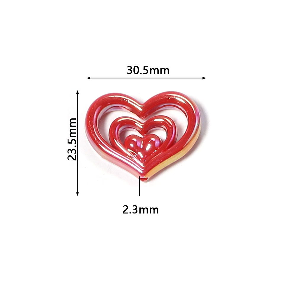5 adet akrilik içi boş kalp bo - Phone Accessories Jewelry incelemesi ve fiyatı